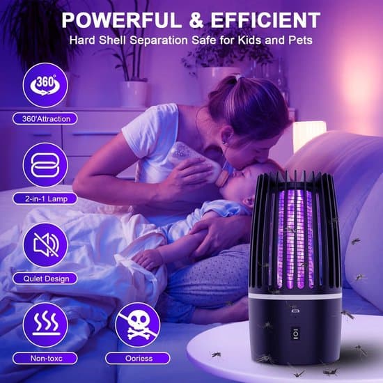 Flugfälla - Flugfångare - Elektrisk flugfångare - Elektrisk flugfälla - Elektrisk flugfälla för inomhusbruk - Insektsfälla - Elektrisk insektsdödare