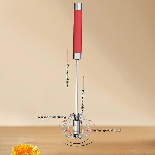 Whizzy Whisk Halvautomatisk Eggvisp Håndtrykk Eggvisp Rustfritt Stål Blender Mikser Green 35.5cm