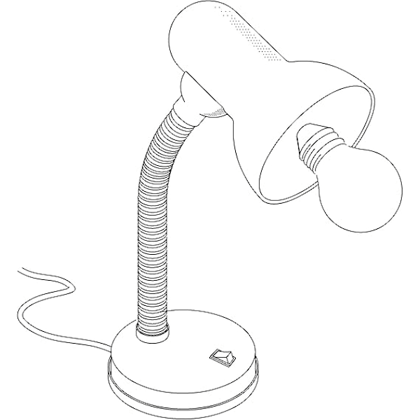 Läslampa i stål och grön plast, E27-sockel Green (without light bulb)