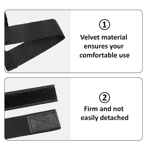 3 st. sammetsband för lace front-peruker, justerbara halkfria elastiska pannband med öronformad design, svarta