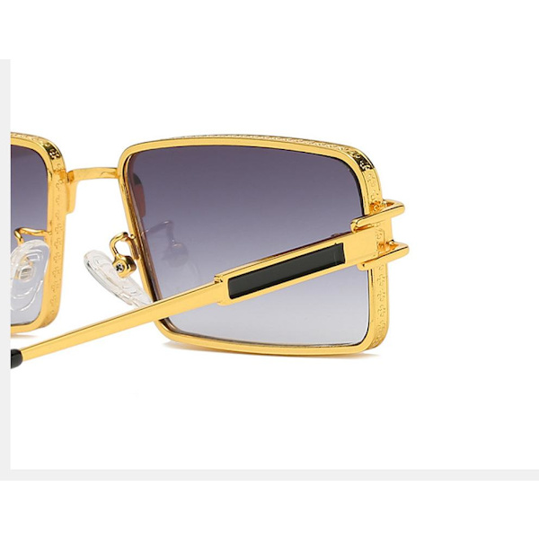 Handgjorda rektangulära brillor i italiensk design 90-tal gold Gold