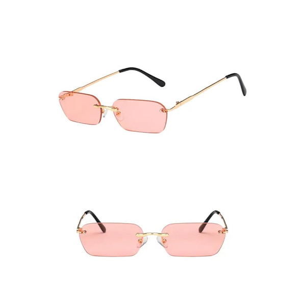 Solglasögon till dam 90 tals inspirerade oval form röd pink one size