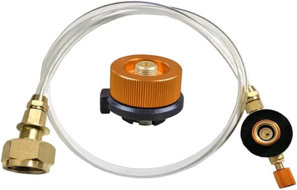 Gaspatronadapter för utomhusgasspisar - För camping och camping - Munstycksadapter för gasol, platt cylinder, flaskadapter