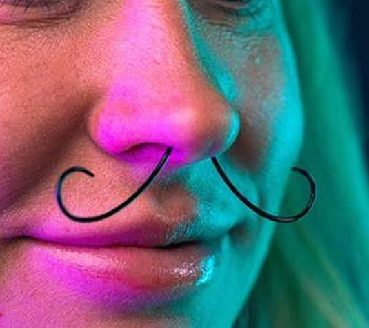 Bart Septumring, Nesepiercing Smykker i Metall