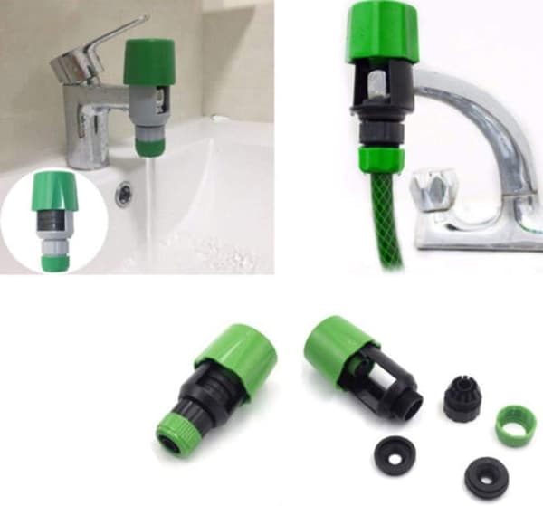 Köksträdgård Vattenkran Slangkoppling Adapter Universal Kran Trädgårdsslang