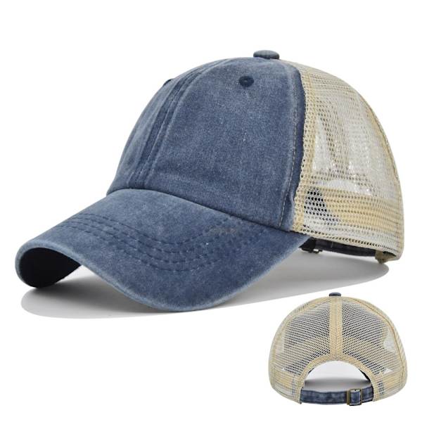 Enfärgad cap Peaked Cap Mesh Cap Solhatt Glänsande Cap Custom Logo Partihandel Cl7355Gray Adjustable