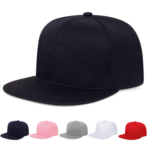 Hiphop platt längs baseballhatt för män och kvinnor street shade cap fyra säsonger alla casual platt takfot streetdance hatt black