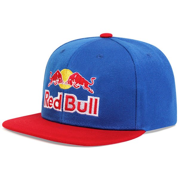 Hiphop-hatt med platt kant för män och kvinnor, all broderad sporthiphophatt, universal fyra säsonger blue