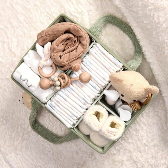 Ble-caddy-organizer til puslebord, opbevaringskurv til vådservietter, gave til babyshower, bil-organizer, pusleplads-organizer, bærbar opbevaring