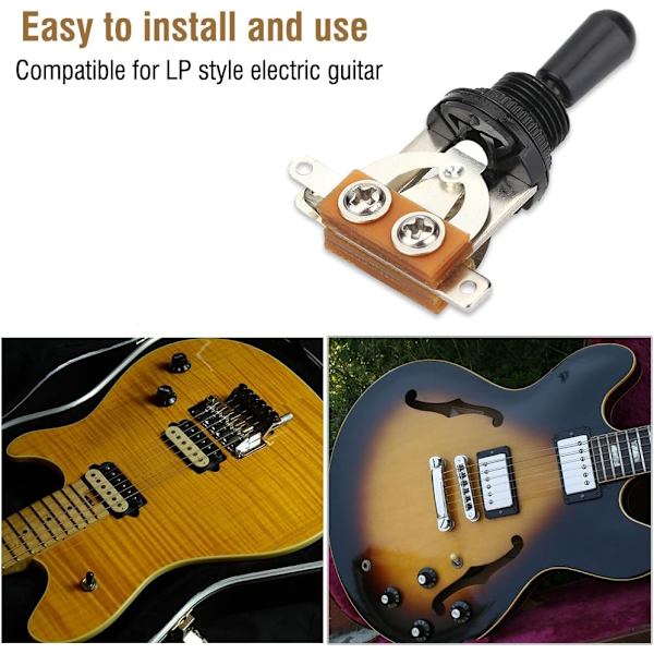 3-delad gitarrväg 3-vägsomkopplare, metallgitarrpickuper