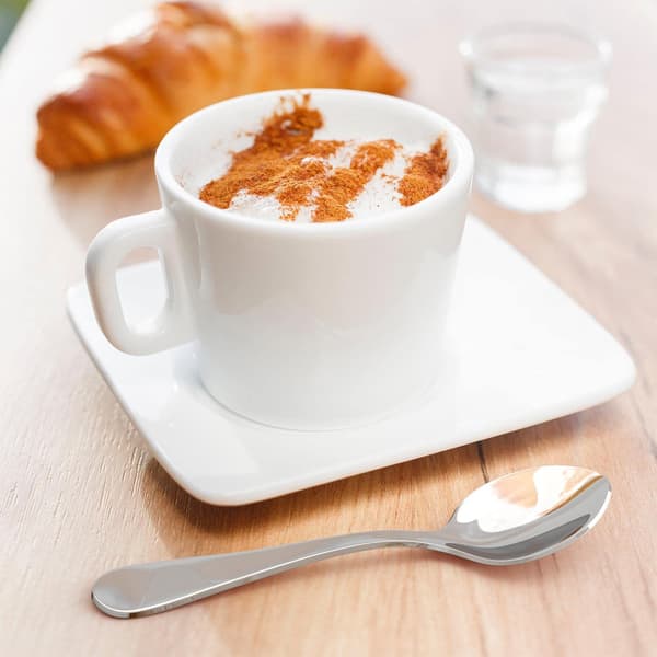 Teskeer, Sæt med 12 Teskeer i Rustfrit Stål, Kaffe Te Dessert Bestik - 14cm / 5,5 tommer (Sølv)