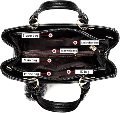 Handväska Dam Mode Messenger Bag (Svart) black