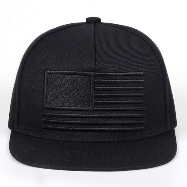 Flag Stars and Stripes broderad hiphophatt för män och kvinnor platt längs cap hiphop skate hatt tidvatten Army green