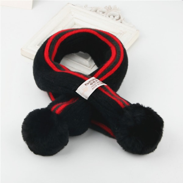 Barnscarf Pojkar Flickor Vintervarma halsdukar Halsvärmare black
