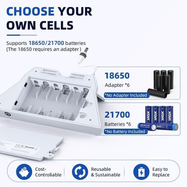 X6 Utskiftbar Batteristrømbase for Starlink Mini, Sammenleggbart Stativ, 18-25.2V Direkte DC-utgang, Bærbar Off-Grid Strømløsning for Bobil/Camping Uten Batteri