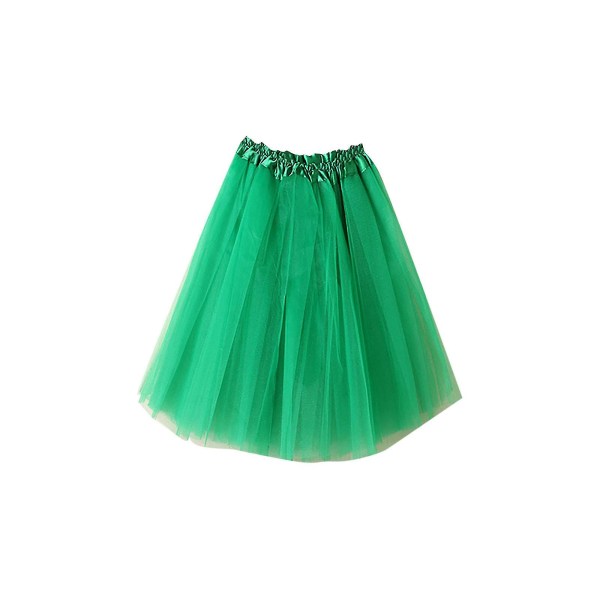 Kvinnors högkvalitativ plisserad kort kjol av gasväv Vuxen Tutu Green