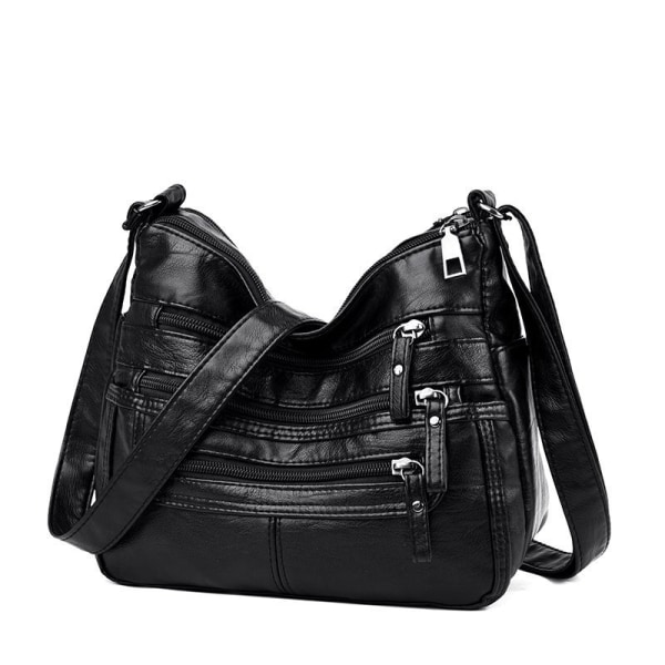 Kvinnor Liten Messenger Bag Pu Läder Axelplånbok Handväska Dam Crossover Lätt Meser Multi Pocket