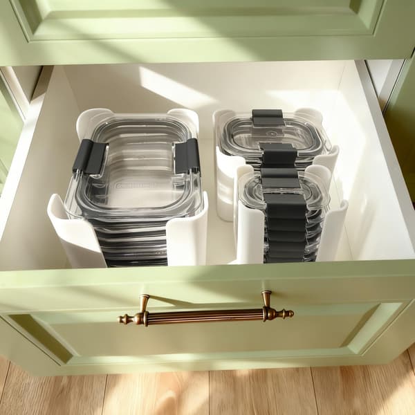Lokkorganisering for Rubbermaid Brilliance, passer til 4,7 og 3,2 kopper, 1,3 kopper, 0,5 kopper B