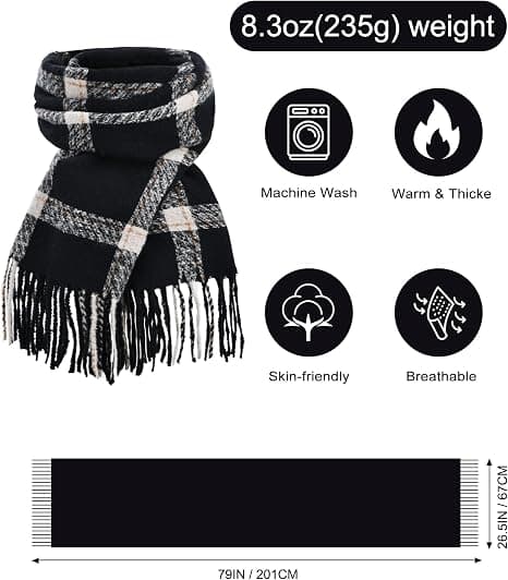 Tørklæde til kvinder - Efterårs- og vintertørklæder til kvinder, Pashmina-sjal til kvinder, langt tæppetørklæde til aftenkjoler