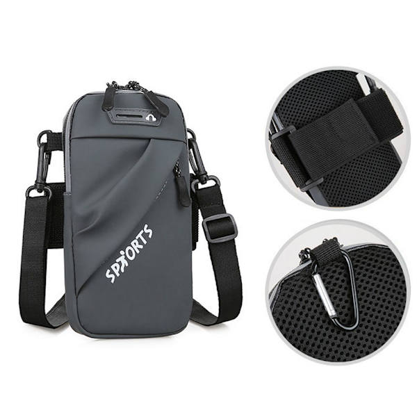 Axelväska Mini Crossbody-väskor Telefonhållare SVART black