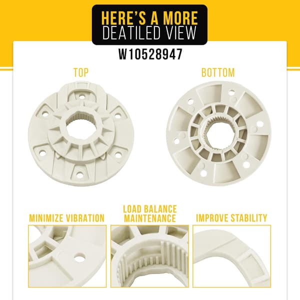 W10528947 Vaskemaskine Drivnavsæt til Whirlpool Maytag AP5665171 PS6012095