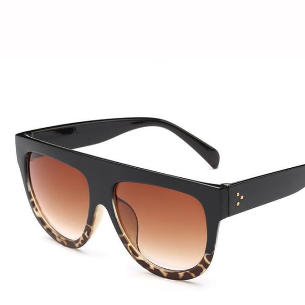 Klassiska Solglasögon med glas i stigande styrka UV400 Black Black and lepard