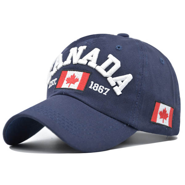 Vår- och sommarhatt Maple Leaf cap Canad par hattar Peaked Cap City utomhus solhatt White Adjustable