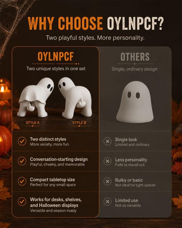 Rolig spökfigur med långfinger, present, Halloween-dekoration B B