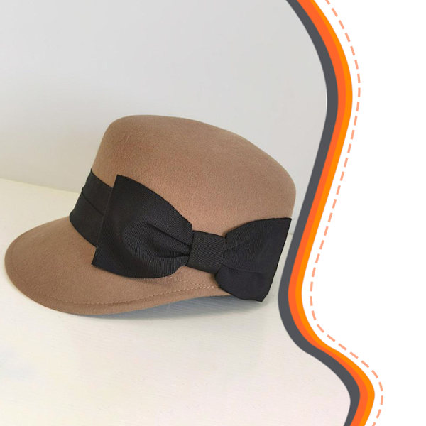 Vinter Höst Hattar Varmhållande Bowknot Cap Vindtät Varm White