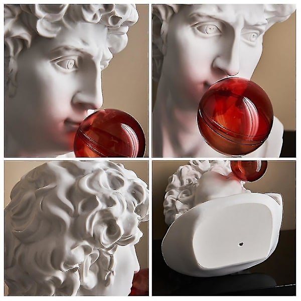 1st Klassiska byster Staty Grekisk mytologi Statyett Bubbla David Porträtt Skulptur Harts Övning C