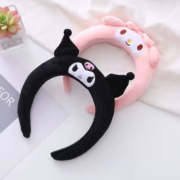 My Melody My Melody Kuromi Kawaii Plysch Doll Face Wash Pannband White