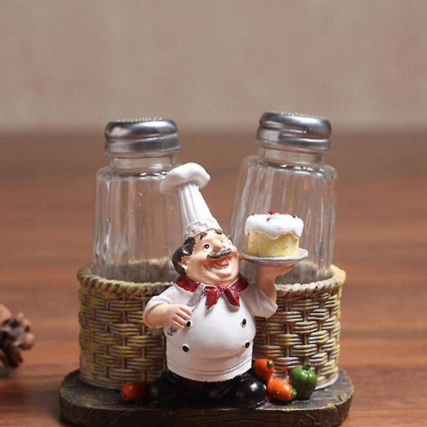 Retro kock modell prydnader harts hantverk mini kock kaffe D & kock peppar flaska prydnader miniatyr