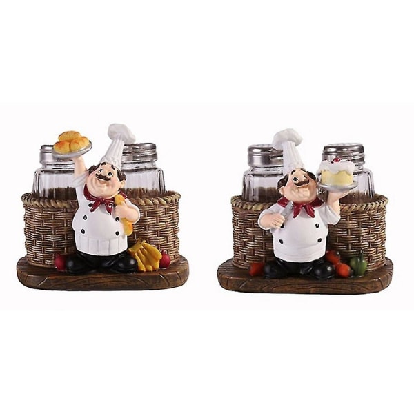 Retro kock modell prydnader harts hantverk mini kock kaffe D & kock peppar flaska prydnader miniatyr