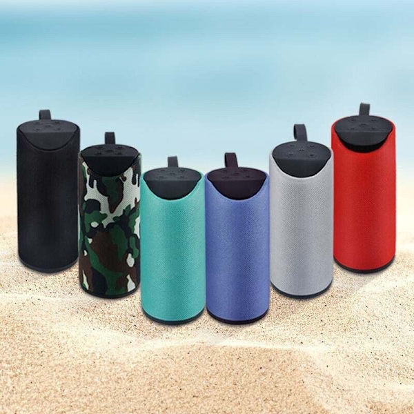 Bluetooth-högtalare trådlös vattentät utomhus stereo bas USB/TF/FM-radio HÖG Grön