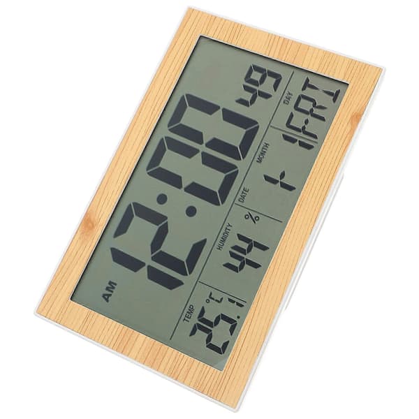 Digital väggklocka med stor display, lätt och portabel för olika miljöer