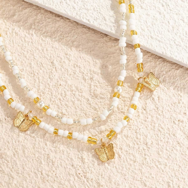 1 stycke Bohemian Butterfly Pendant Midjekedja Belly Beads Body C
