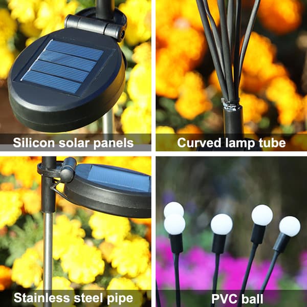 Solar LED eldfluga ljus, utomhus gård dekoration ljus
