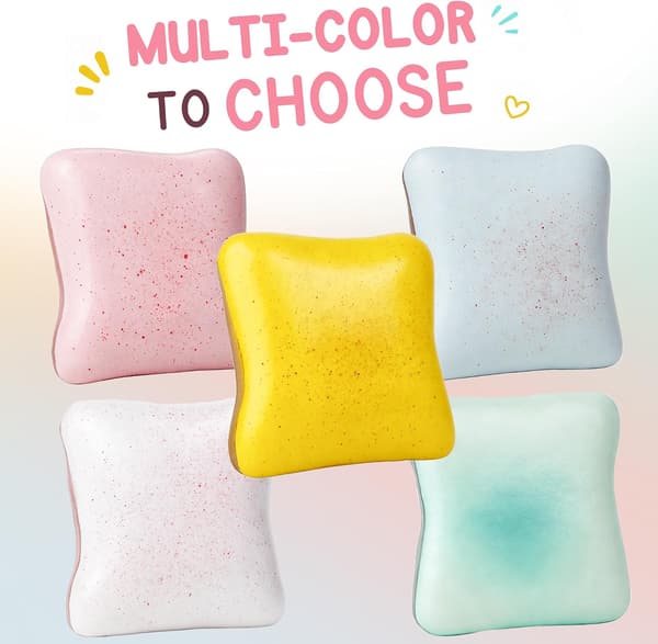 2 stk. brødsmør Squishy sensorisk fidget-legetøj, stress- og angstlindrende langsomt stigende Squishy-legetøj realistisk klemmebrød til børn og voksne, ideelt til