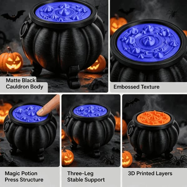 3 kpl näppäimistön Fidget Clicker -lelu Halloween-pata 3D-tulostetut mini Fidget Clickerit näppäimistöön