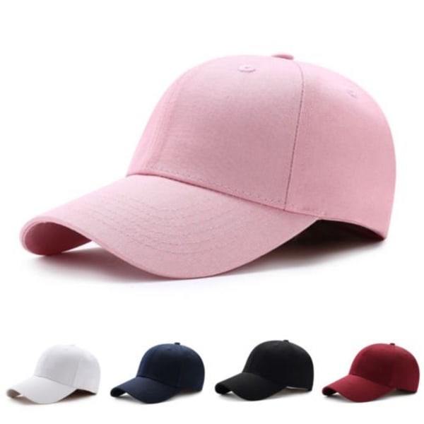 Män Kvinnor Solid Snapback Baseball Cap Utomhussport Hattar Justerbar hatt winered onesize