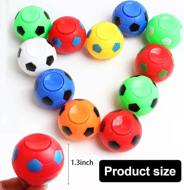 32 stk. Mini Fidget Spinners Fodboldlegetøj til børn, Fodboldfestgaver Slikposefyld (tilfældig farve)