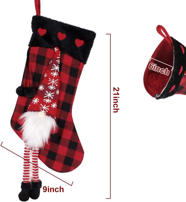 2-pack julstrumpor för familj, barn, julgransdekoration