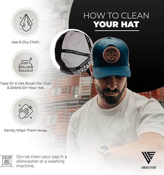 Tucker-hatte til mænd - Mesh-bagside kasket kvinder baseballhat 5-panel - Fantastisk baseball snapback-lukning mørkeblå Dark blue