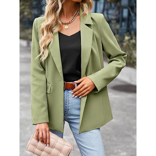 Casual Small Suit 2023 Vinter All-match Coat Professionell formell kontorsjacka för kvinnor för kvinnor green M