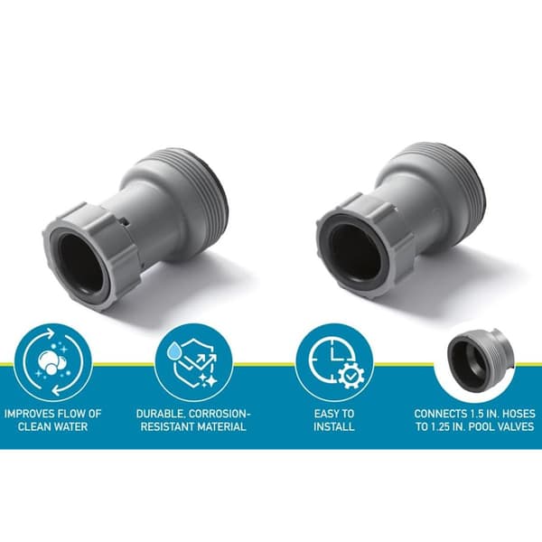 Poolslangadapter, poolavloppsadapter, slangkonverteringsadapter för Intex 10722 poolslangadapter reservdelar