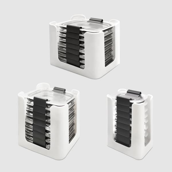 Lokkorganisering for Rubbermaid Brilliance, passer til 4,7 og 3,2 kopper, 1,3 kopper, 0,5 kopper B