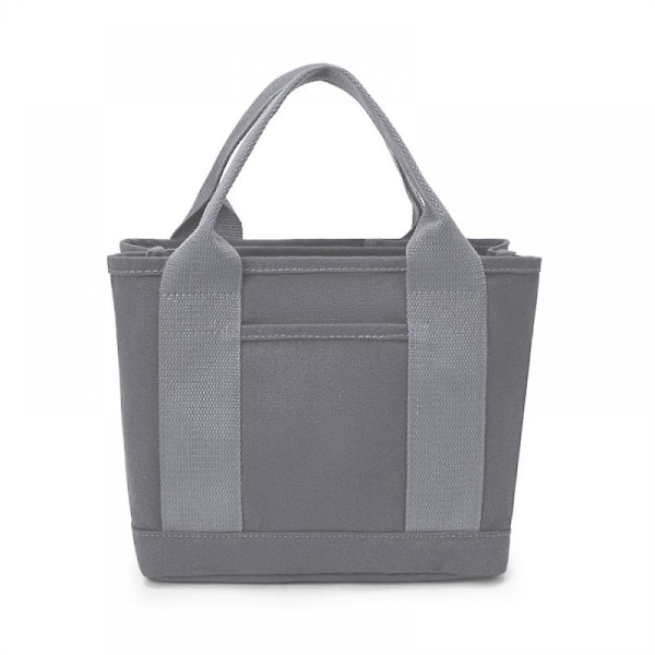 Lunchväska Bento Lunchväska i japansk stil Thermal Lunch Tote Handväska Canvas Shoppingväska A916-335 grey