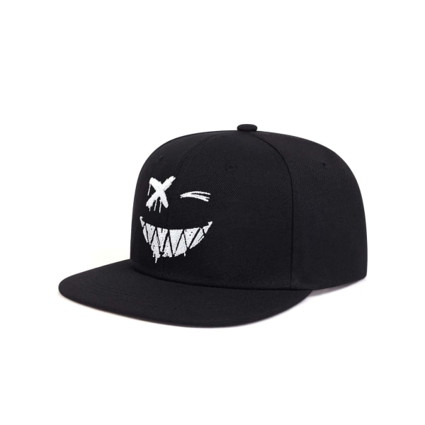 Mode cap manlig bred takfot personlighet grimas uttryck baseball cap kvinnligt ansikte liten skugga hatt Venom smile