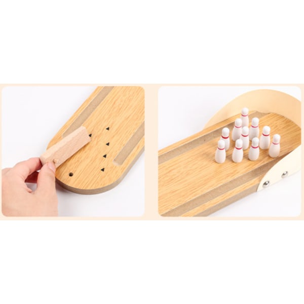 Tidig utbildning barns pedagogiska leksaker förälder-barn interaktiv mini bowling liten träleksak