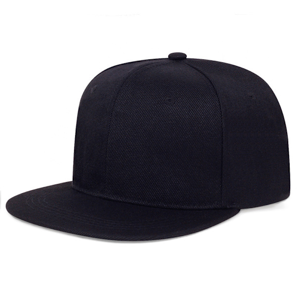 Hiphop platt längs baseballhatt för män och kvinnor street shade cap fyra säsonger alla casual platt takfot streetdance hatt black